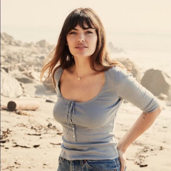 NOT FOR SALE - Doen Bea Tee in Nut Milk XS - Picture 2 of 6